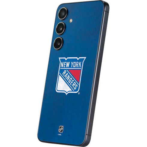 NHL New York Rangers Distressed Galaxy S25 Skin